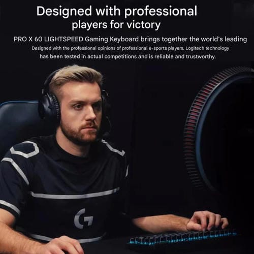 Teclado inalámbrico Logitech G PRO X 60 LIGHTSPEED interruptores ópticos GX-T (Rosa)