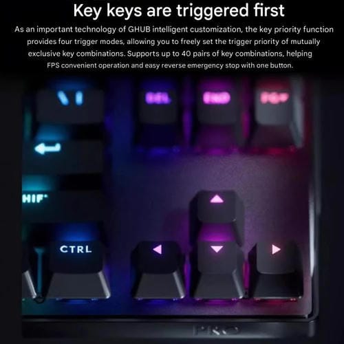 Teclado inalámbrico Logitech G PRO X TKL RAPID con interruptores magnéticos (Negro)