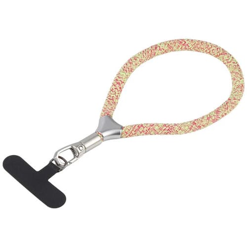 8mm Adjustable Silver Buckle Wrist Short Strap Anti-lost Mobile Phone Lanyard(Green Rose Colorful)