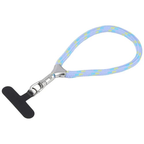 8mm Adjustable Silver Buckle Wrist Short Strap Anti-lost Mobile Phone Lanyard(Blue Dot Color)