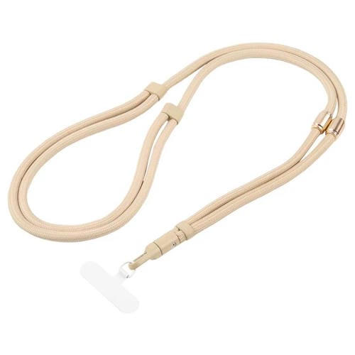 7mm 3 in 1 Threaded Adjustable Crossbody Mobile Phone Lanyard(Camel)
