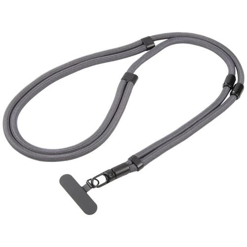 7mm 3 in 1 Threaded Adjustable Crossbody Mobile Phone Lanyard(Space Grey)