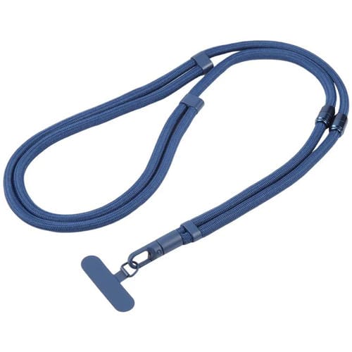 7mm 3 in 1 Threaded Adjustable Crossbody Mobile Phone Lanyard(Sapphire Blue)