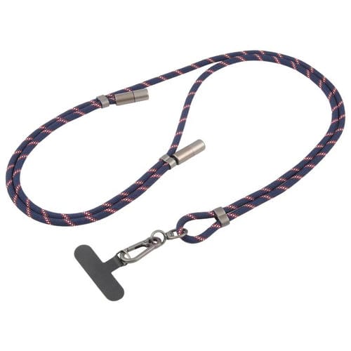 Type-C to 8 Pin Data Charging Cable Crossbody Phone Long Lanyard(Dark Blue)