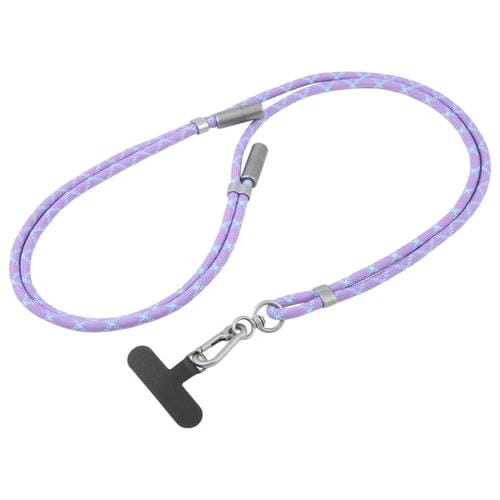 Type-C to Type-C Data Charging Cable Crossbody Phone Long Lanyard(Purple)