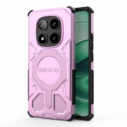 Funda BIBERCAS Real Color Series MagSafe a prueba de golpes para Redmi Note 14 Pro 5G (rosa)