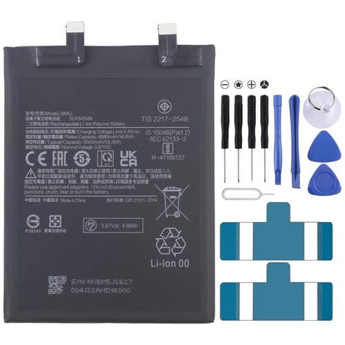 Reemplazo de batería BM5J de 5000 mAh para Xiaomi Mi 12T Pro / Redmi K50