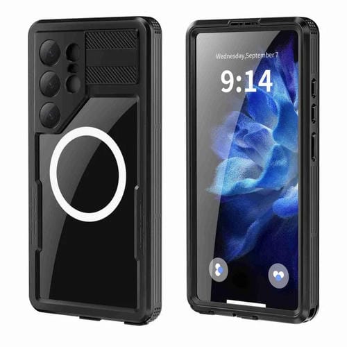 Funda RedPepper para Samsung Galaxy S25 Ultra 5G, resistente al agua IP68, triple protección MagSafe (negra)