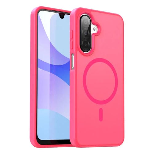 Funda híbrida de TPU translúcida con acabado mate MagSafe para Samsung Galaxy A26 5G (rosa)