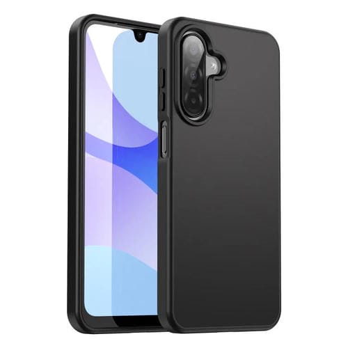 Funda híbrida de TPU translúcida y esmerilada para Samsung Galaxy A26 5G (negro)