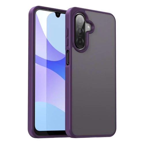 Funda híbrida de TPU translúcida y esmerilada para Samsung Galaxy A26 5G (morado cristal)