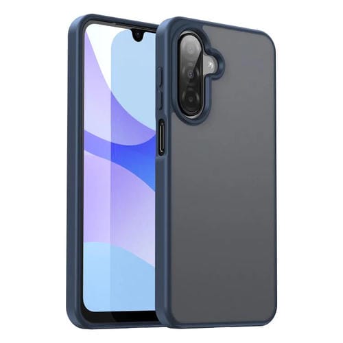 Funda híbrida de TPU translúcida y esmerilada para Samsung Galaxy A26 5G (azul cian)