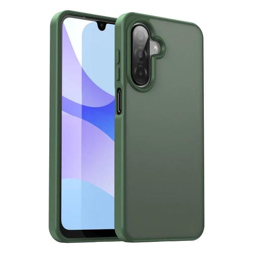 Funda híbrida de TPU translúcida y esmerilada para Samsung Galaxy A26 5G (verde oliva)