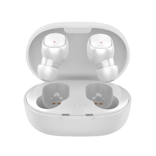 Auricular Inalámbrico Bluetooth A6S Resistente Al Agua Ipx4 Con Estuche Blanco