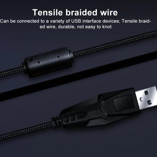 Ratón para Juegos Gm20 con Cable, 3200 Dpi, 4 Modos, 7 Teclas Ajustables, Luz RGB (Negro Starlight)