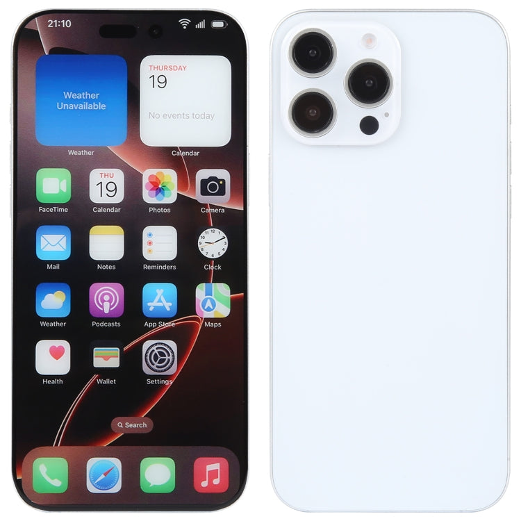 Modelo de Pantalla Falsa sin Función con Pantalla a Color para iPhone 16 Pro (Blanco)