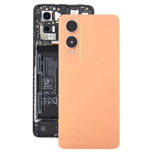 Coque Arrière en Plastique avec Couvercle d'Objectif d'Appareil Photo OnePlus Nord CE4 Lite (Orange)