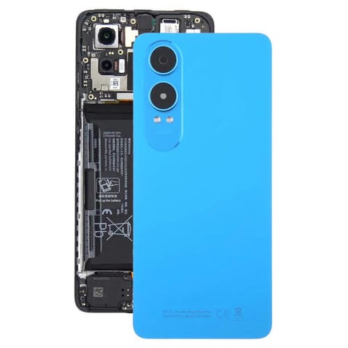 Coque Arrière en Plastique avec Couvercle d'Objectif d'Appareil Photo OnePlus Nord CE4 Lite (Bleu)