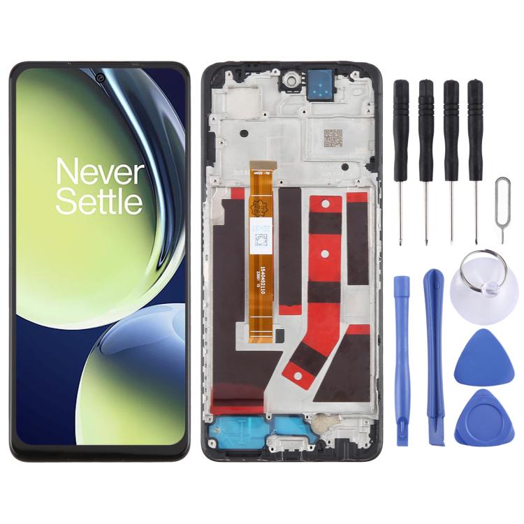 Pantalla Completa con Marco para OnePlus Nord CE 3 Lite CPH2467 2465 (Negro)