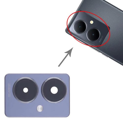 Copertura Lente Fotocamera Posteriore Vivo Y78+ 5G (Nera)