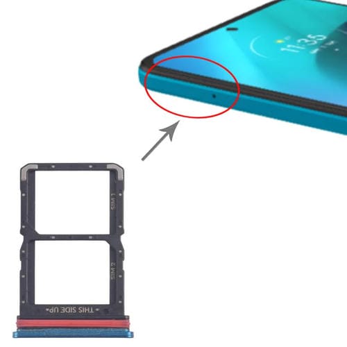 Tabuleiro do cartão SIM Motorola Moto G71 5G XT2169-1 XT2169-2 (Azul) (10 Unidades)