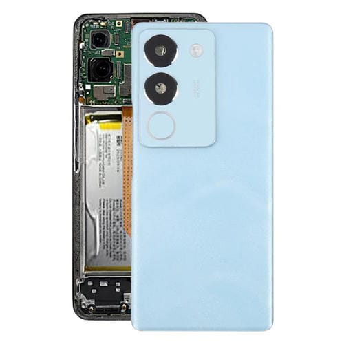 Coque arrière de batterie Vivo S17 V2283A avec objectif de caméra (bleu)