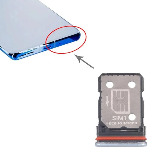 Bandeja para tarjeta SIM original (10 unidades) para OPPO F29 (azul)