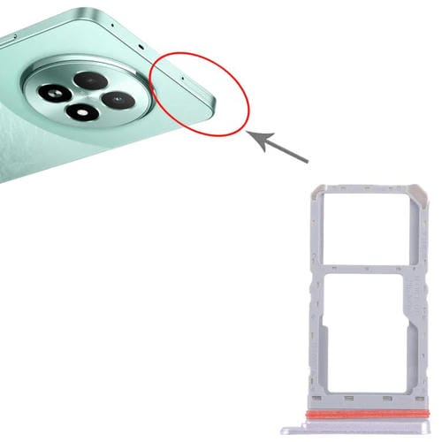 Bandejas para tarjeta SIM original (10 unidades) para Realme 13 5G RMX3951 + bandeja para tarjeta SIM/tarjeta Micro SD (rosa)