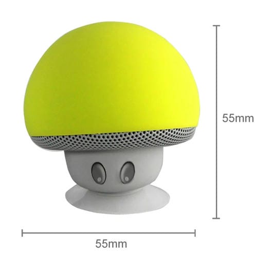 Altavoz Bluetooth Forma De Hongo Soporte De Succión (Amarillo)