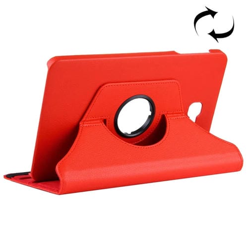 Funda de Cuero para Galaxy Tab A 10.1 T580 con Rotación 360° y Soporte (Rojo)