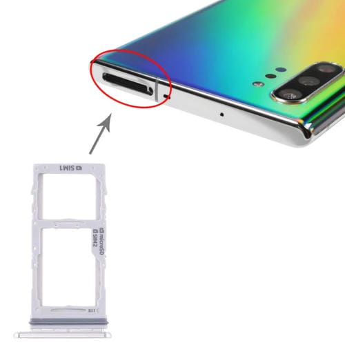 SIM Card and Micro SD Tray Samsung Galaxy Note 10+ (White)
