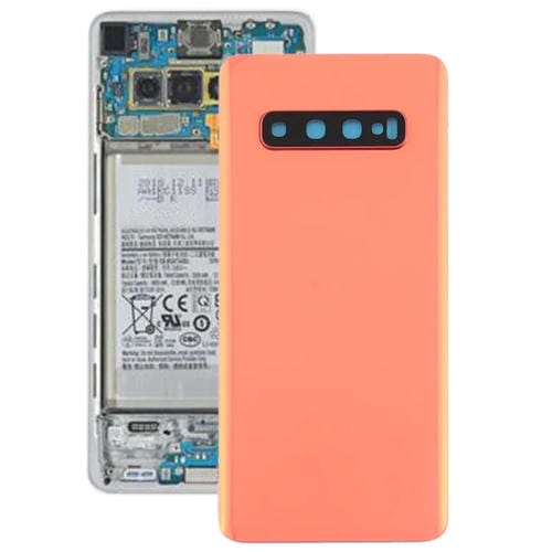 Back Battery Cover Samsung Galaxy S10 with Camera Lens (Pink)