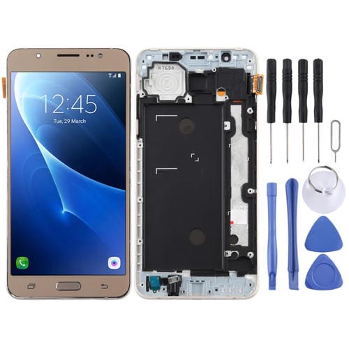 Schermo TFT LCD Samsung Galaxy J7 J710F con Cornice (Oro)