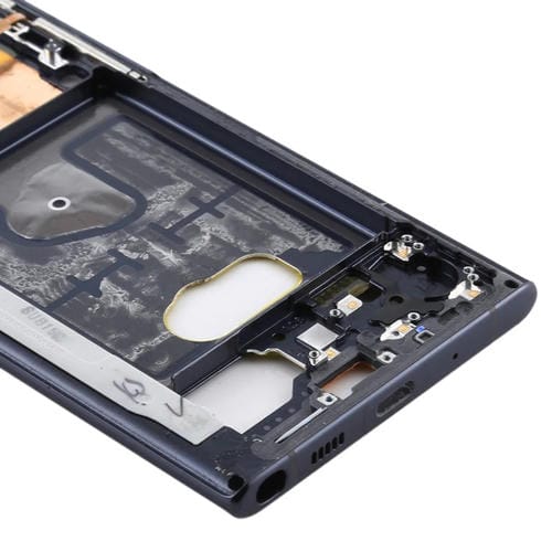 Plaque de lunette de cadre moyen Samsung Galaxy Note 10 (Noir) de Pièces