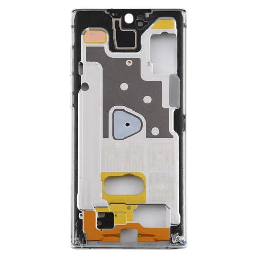 Cadre Moyen Biseauté Plaque Samsung Galaxy Note 10 (Argent)