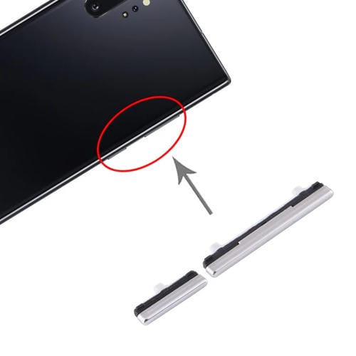 Boutons d'alimentation et de volume Samsung Galaxy Note 10+ (Argent)