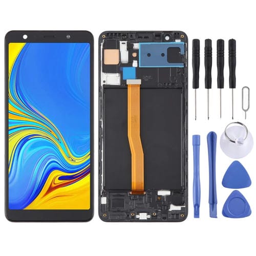 Écran TFT LCD Samsung Galaxy A7 SM-A750F avec cadre (Noir)