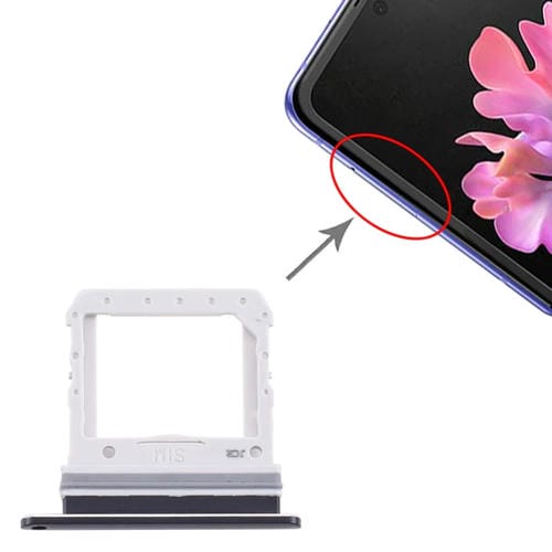 Tabuleiro de Cartão SIM Samsung Galaxy Z Flip SM-F700 (Preto)