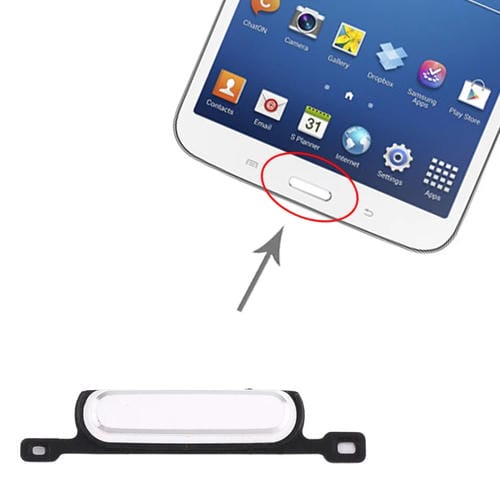 Tecla de Início Samsung Galaxy Tab 3 8.0 SM-T310/T311/T315 (Branco)