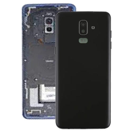 Copertura posteriore compatibile con Samsung Galaxy J8 con tasti laterali e obiettivo della fotocamera (Nero)