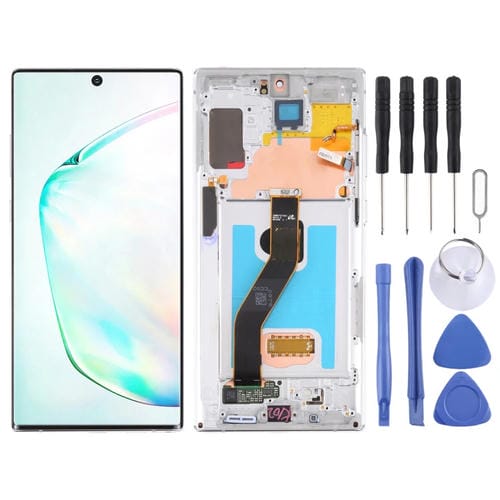 LCD Screen Samsung Galaxy Note 10+/Note 10+ 5G SM-N976/N975 with Frame (Silver)