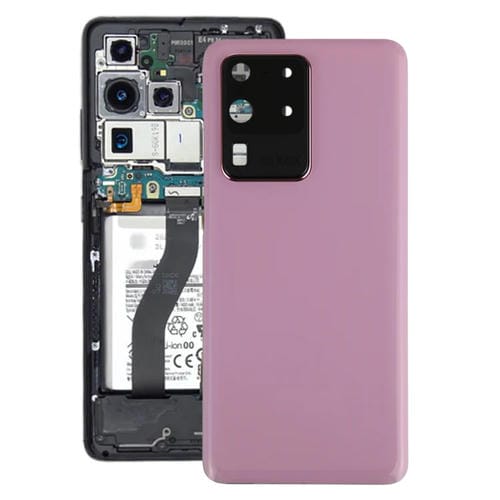 Rückseite des Batteriefachs mit Kameraglas Samsung Galaxy S20 Ultra (Rosa)
