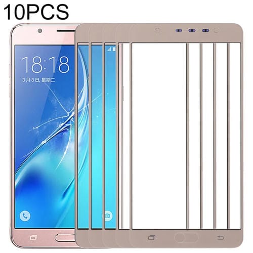 Lente de Cristal Pantalla Frontal Samsung Galaxy J7 Max (10 Piezas) (Oro)