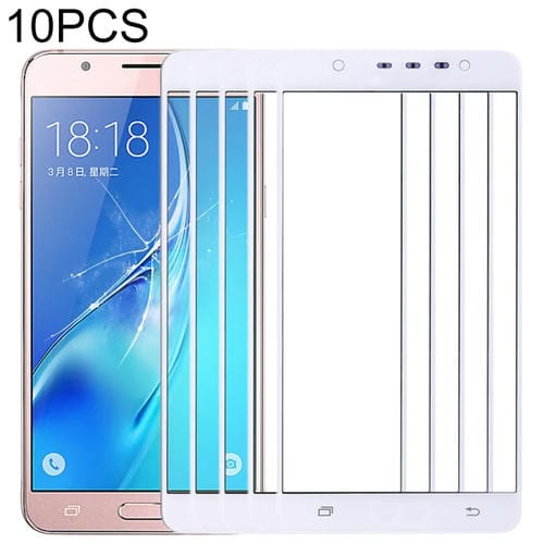 Objectif en verre Écran avant Samsung Galaxy J7 Max (Blanc) - Pack (10 pièces)