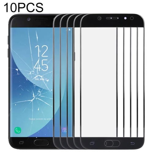 Obiettivo in vetro esterno Samsung Galaxy J5 J530, Schermo frontale, (10 pezzi) (Nero)
