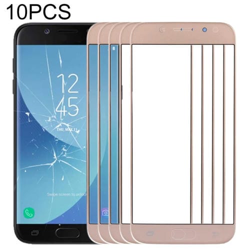 Verre Lentille Extérieure Écran Samsung Galaxy J5 J530 (Or) - Pack (10 Pièces)