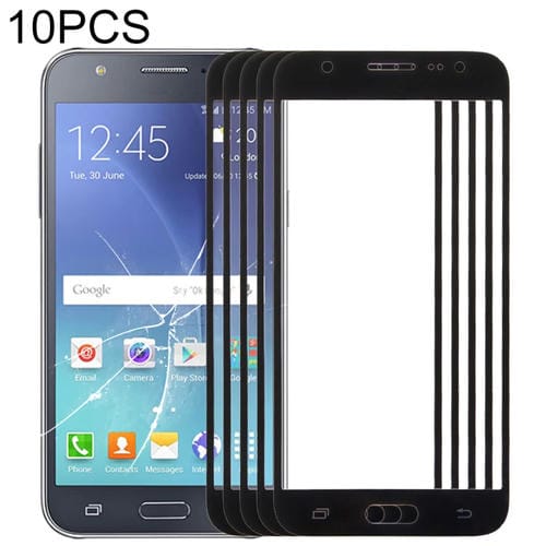 Lente de Vidro Ecrã Frontal Samsung Galaxy J7/J700 (10 Peças) (Preto)