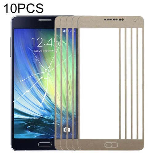 Glass Lens Samsung Galaxy A7 Front Screen (Gold) - Pack of (10 Pieces)