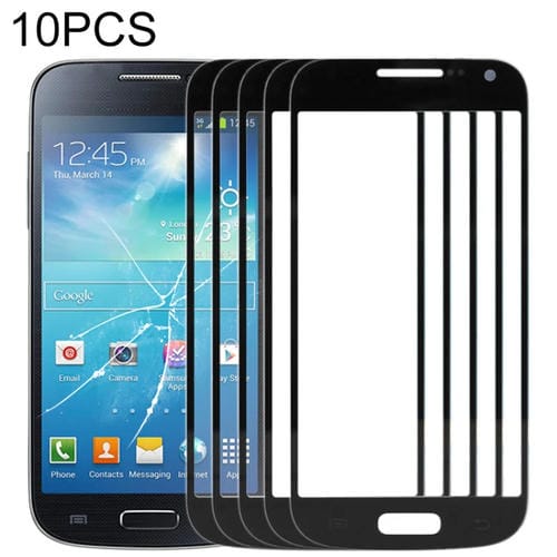 Verre Lentille Écran Avant Samsung Galaxy S4 Mini i9190 (Noir) - Pack de (10 Pièces)