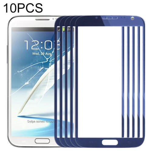 Front Screen Samsung Galaxy Note 2/N7100 Outer Glass Lens (Blue) 10pcs
